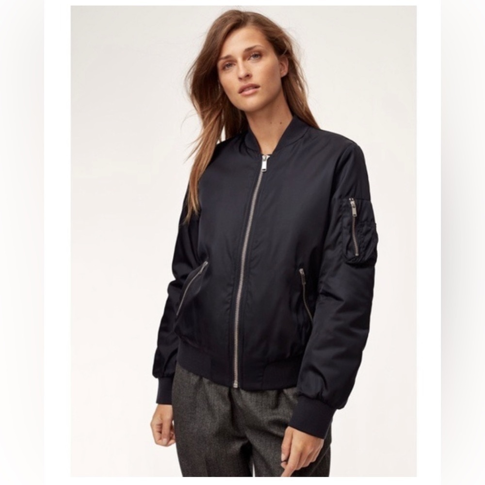 THE Group Babaton Gilman Bomber Jacket Black Size XS